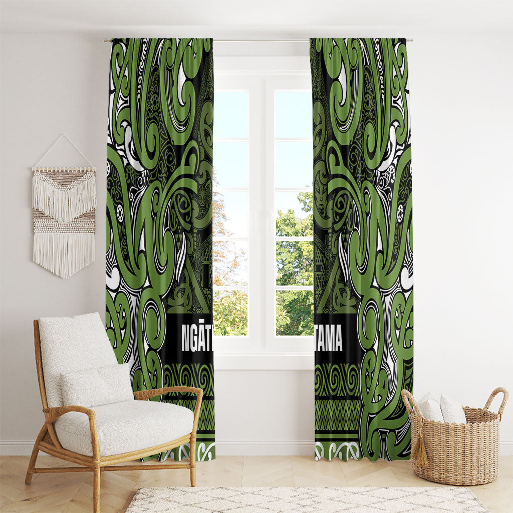 Aotearoa Iwi Ngāti Tama ki Taranaki Trust Window Curtain Maori Wharenui House Tribal Pattern