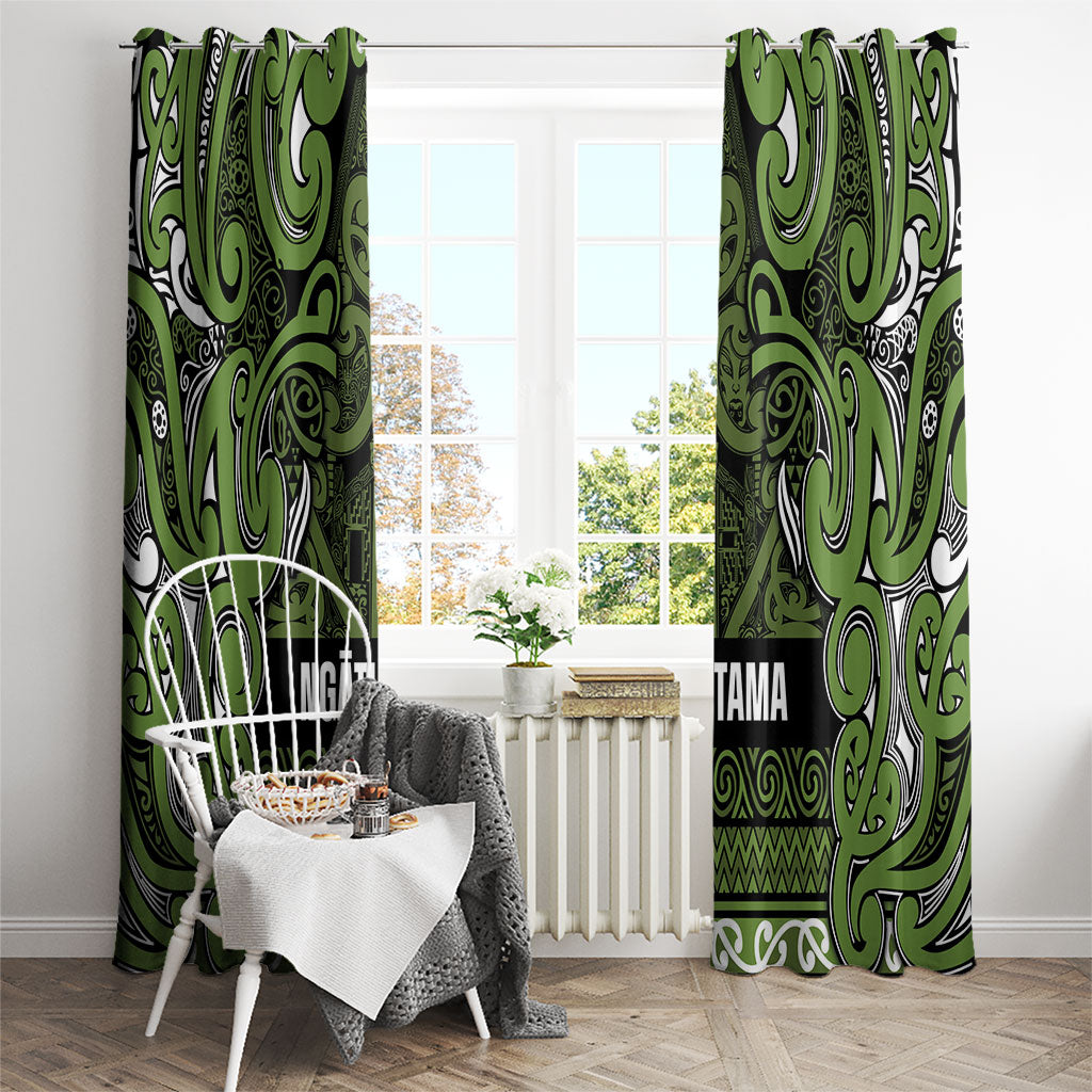 Aotearoa Iwi Ngāti Tama ki Taranaki Trust Window Curtain Maori Wharenui House Tribal Pattern