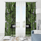 Aotearoa Iwi Ngāti Tama ki Taranaki Trust Window Curtain Maori Wharenui House Tribal Pattern