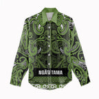 Aotearoa Iwi Ngāti Tama ki Taranaki Trust Women Casual Shirt Maori Wharenui House Tribal Pattern