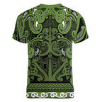 Aotearoa Iwi Ngāti Tama ki Taranaki Trust Women V-Neck T-Shirt Maori Wharenui House Tribal Pattern