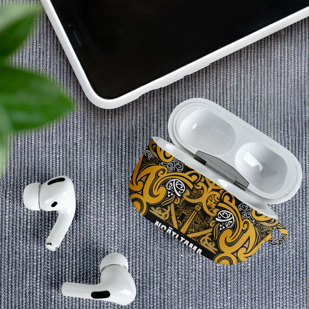Aotearoa Iwi Ngāti Tama ki Te Waipounamu Trust AirPods Case Maori Wharenui House Tribal Pattern