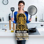 Aotearoa Iwi Ngāti Tama ki Te Waipounamu Trust Apron Maori Wharenui House Tribal Pattern