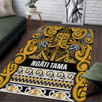 Aotearoa Iwi Ngāti Tama ki Te Waipounamu Trust Area Rug Maori Wharenui House Tribal Pattern