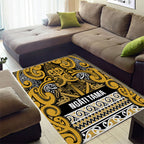 Aotearoa Iwi Ngāti Tama ki Te Waipounamu Trust Area Rug Maori Wharenui House Tribal Pattern