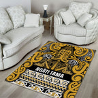 Aotearoa Iwi Ngāti Tama ki Te Waipounamu Trust Area Rug Maori Wharenui House Tribal Pattern