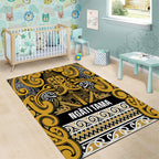 Aotearoa Iwi Ngāti Tama ki Te Waipounamu Trust Area Rug Maori Wharenui House Tribal Pattern