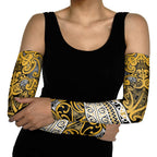 Aotearoa Iwi Ngāti Tama ki Te Waipounamu Trust Arm Sleeves Maori Wharenui House Tribal Pattern