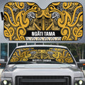 Aotearoa Iwi Ngāti Tama ki Te Waipounamu Trust Auto Sun Shade Maori Wharenui House Tribal Pattern