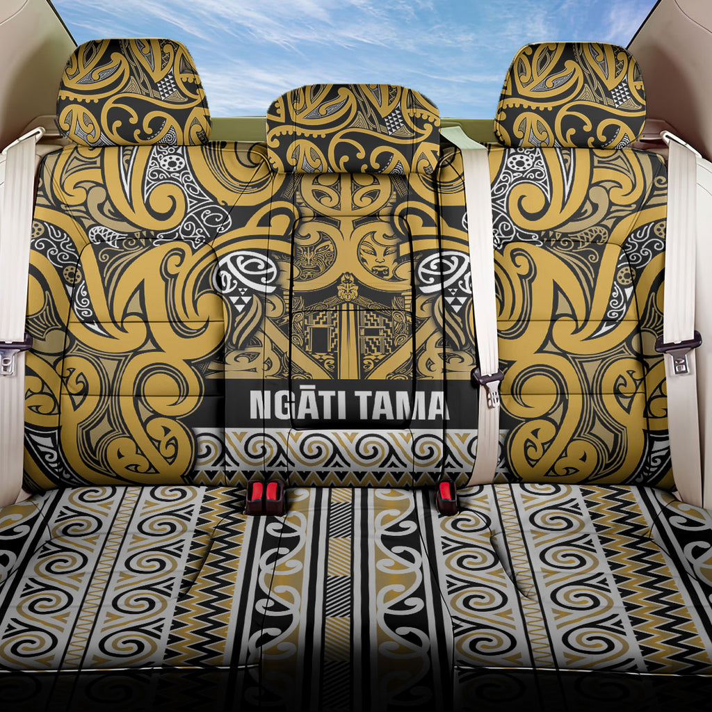 Aotearoa Iwi Ngāti Tama ki Te Waipounamu Trust Back Car Seat Cover Maori Wharenui House Tribal Pattern