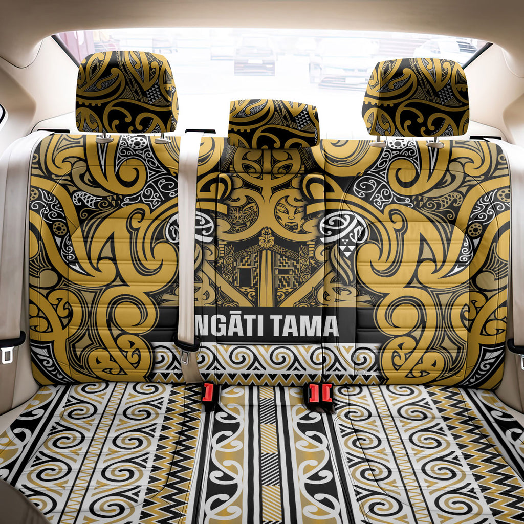 Aotearoa Iwi Ngāti Tama ki Te Waipounamu Trust Back Car Seat Cover Maori Wharenui House Tribal Pattern