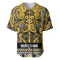 Aotearoa Iwi Ngāti Tama ki Te Waipounamu Trust Baseball Jersey Maori Wharenui House Tribal Pattern