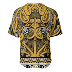 Aotearoa Iwi Ngāti Tama ki Te Waipounamu Trust Baseball Jersey Maori Wharenui House Tribal Pattern