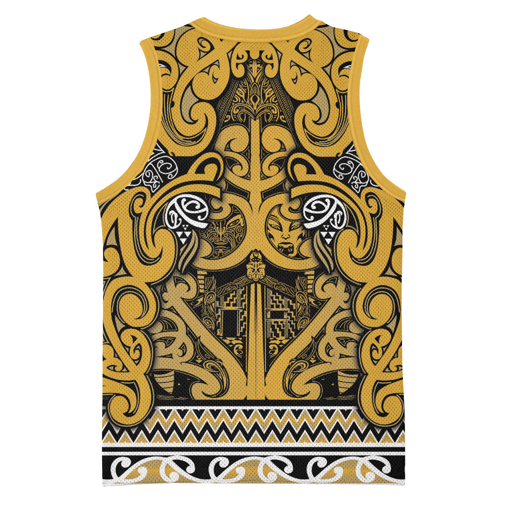 Aotearoa Iwi Ngāti Tama ki Te Waipounamu Trust Basketball Jersey Maori Wharenui House Tribal Pattern