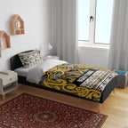 Aotearoa Iwi Ngāti Tama ki Te Waipounamu Trust Bedding Set Maori Wharenui House Tribal Pattern