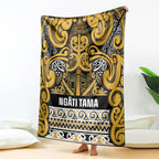 Aotearoa Iwi Ngāti Tama ki Te Waipounamu Trust Blanket Maori Wharenui House Tribal Pattern