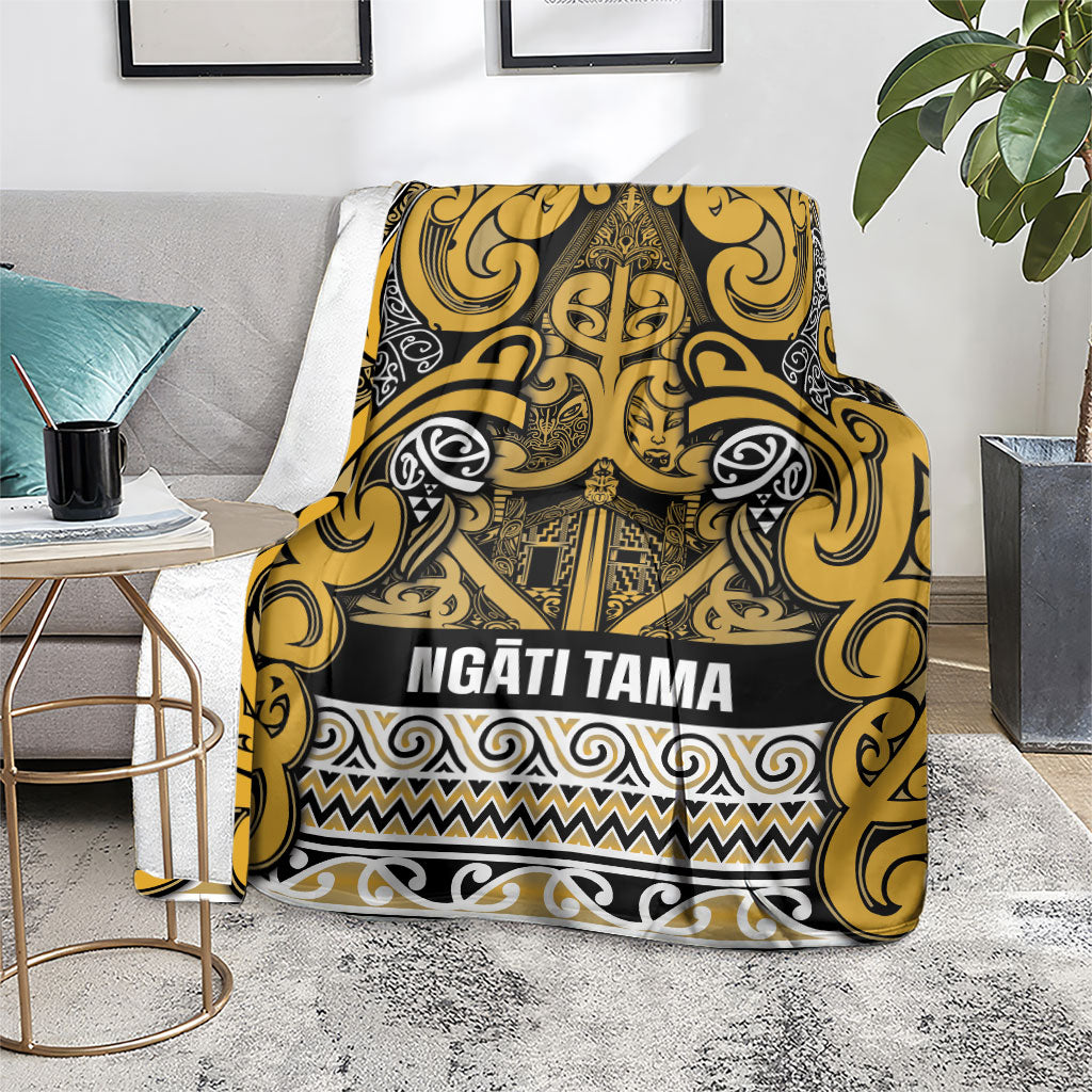 Aotearoa Iwi Ngāti Tama ki Te Waipounamu Trust Blanket Maori Wharenui House Tribal Pattern