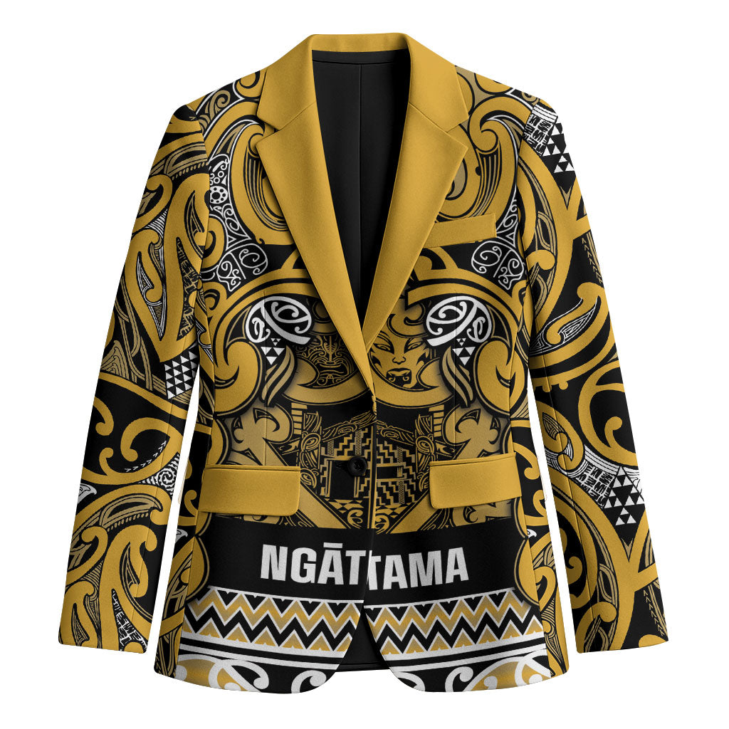 Aotearoa Iwi Ngāti Tama ki Te Waipounamu Trust Blazer Maori Wharenui House Tribal Pattern
