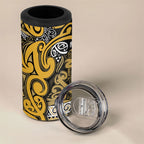 Aotearoa Iwi Ngāti Tama ki Te Waipounamu Trust 4 in 1 Can Cooler Tumbler Maori Wharenui House Tribal Pattern
