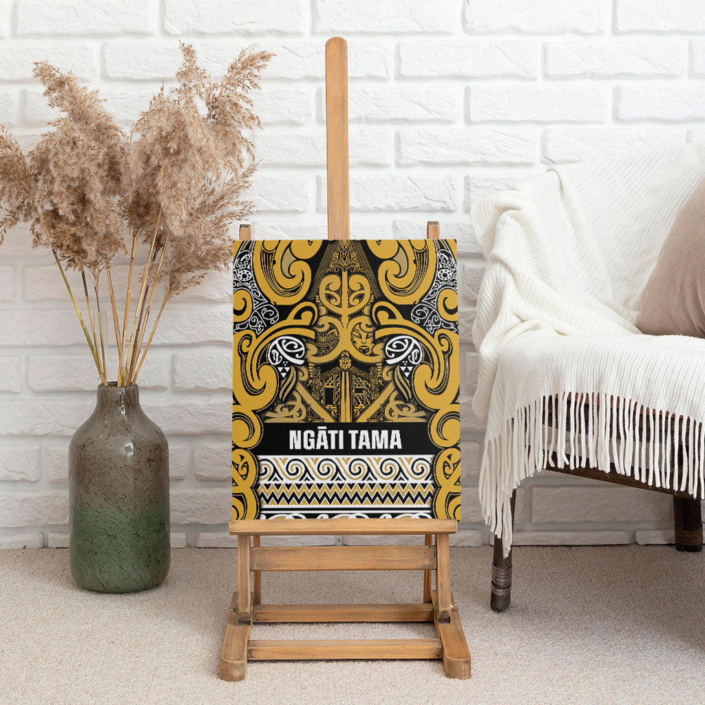 Aotearoa Iwi Ngāti Tama ki Te Waipounamu Trust Canvas Wall Art Maori Wharenui House Tribal Pattern