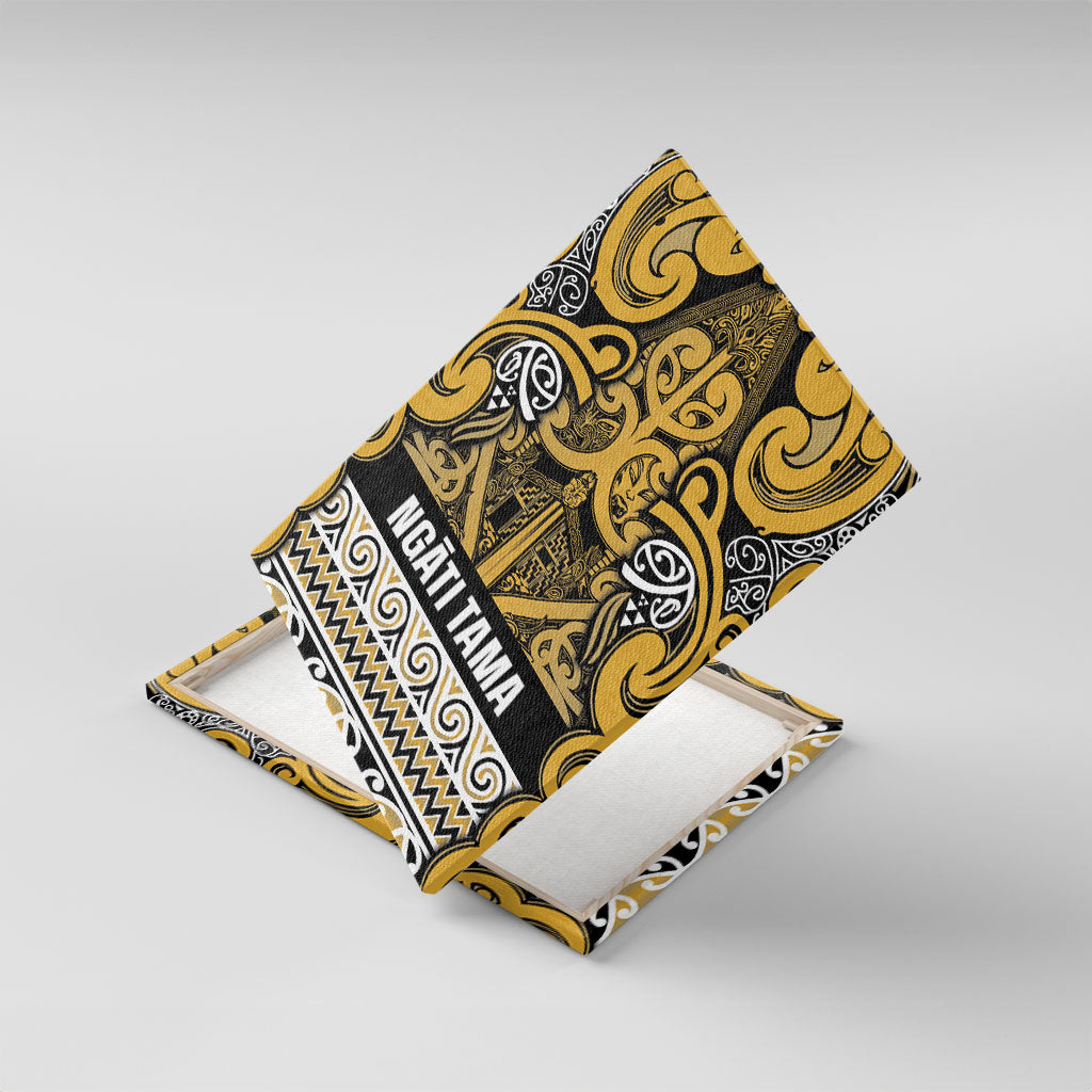 Aotearoa Iwi Ngāti Tama ki Te Waipounamu Trust Canvas Wall Art Maori Wharenui House Tribal Pattern