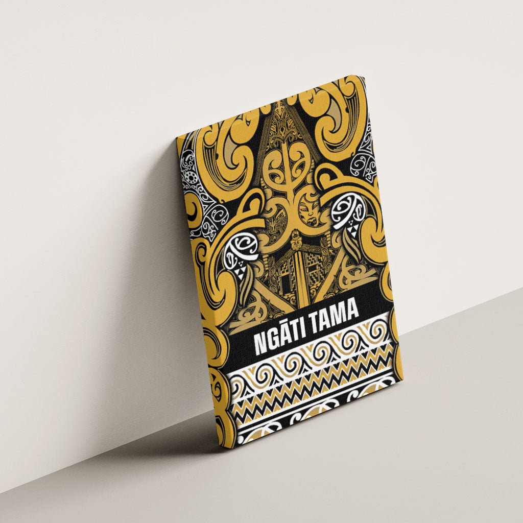 Aotearoa Iwi Ngāti Tama ki Te Waipounamu Trust Canvas Wall Art Maori Wharenui House Tribal Pattern