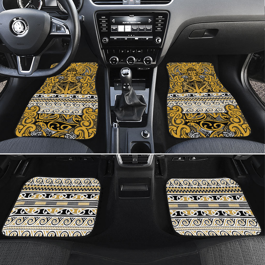 Aotearoa Iwi Ngāti Tama ki Te Waipounamu Trust Car Mats Maori Wharenui House Tribal Pattern