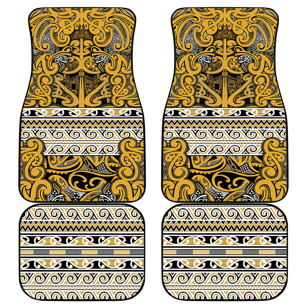 Aotearoa Iwi Ngāti Tama ki Te Waipounamu Trust Car Mats Maori Wharenui House Tribal Pattern