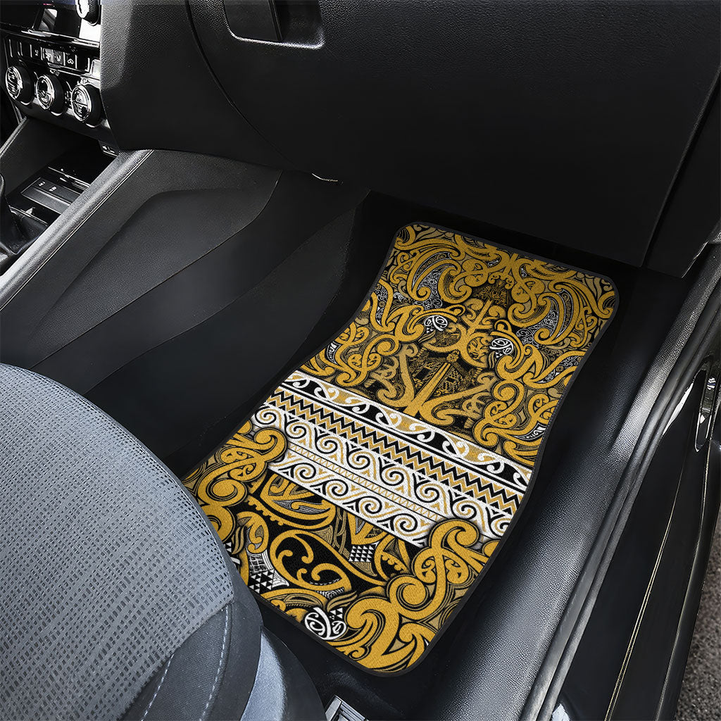 Aotearoa Iwi Ngāti Tama ki Te Waipounamu Trust Car Mats Maori Wharenui House Tribal Pattern