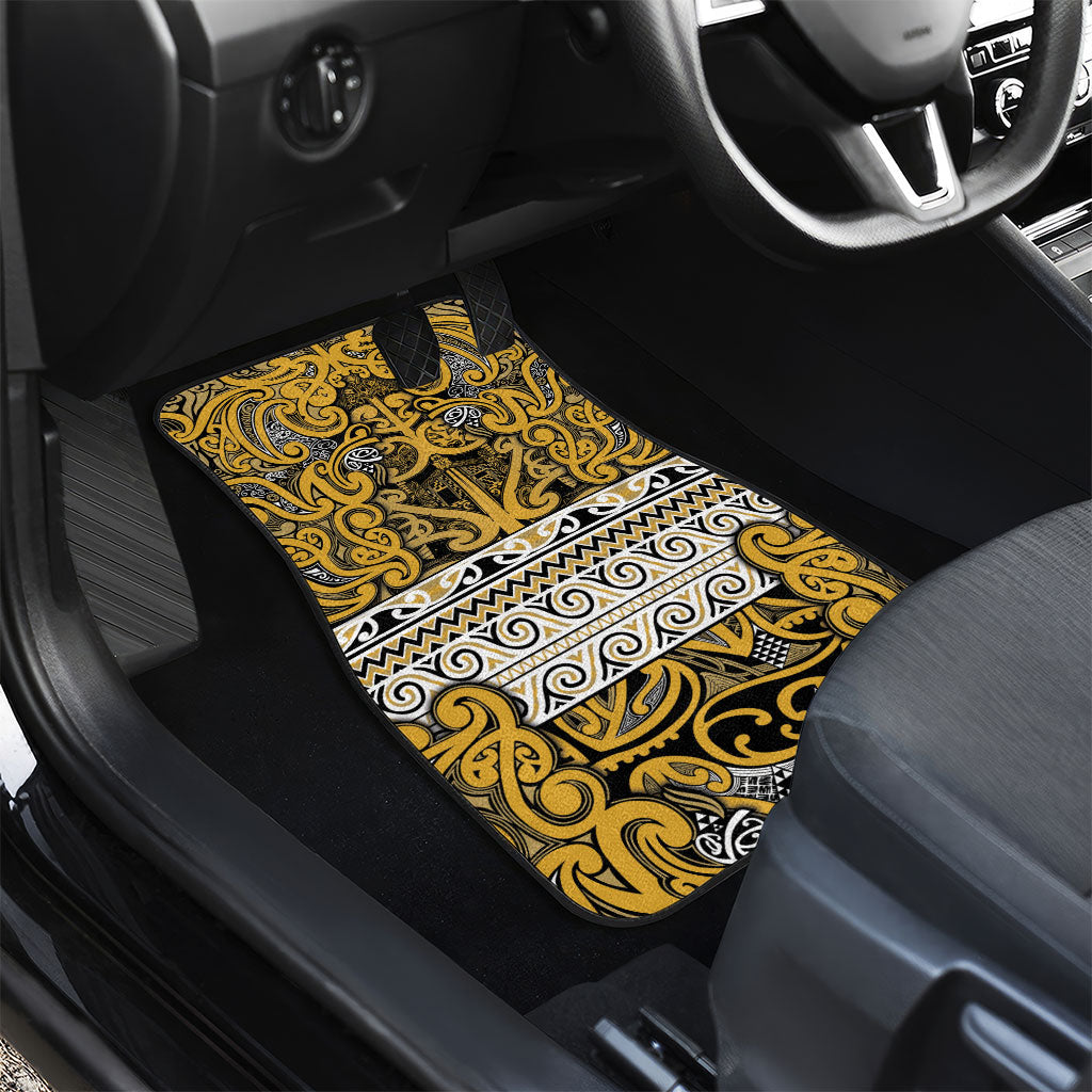 Aotearoa Iwi Ngāti Tama ki Te Waipounamu Trust Car Mats Maori Wharenui House Tribal Pattern