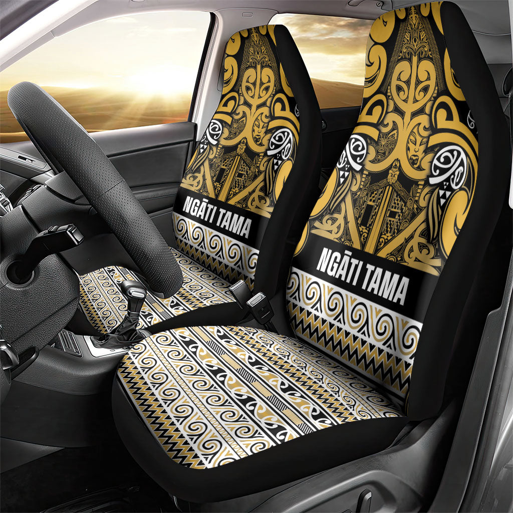 Aotearoa Iwi Ngāti Tama ki Te Waipounamu Trust Car Seat Cover Maori Wharenui House Tribal Pattern