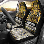 Aotearoa Iwi Ngāti Tama ki Te Waipounamu Trust Car Seat Cover Maori Wharenui House Tribal Pattern