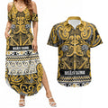 Aotearoa Iwi Ngāti Tama ki Te Waipounamu Trust Couples Matching Summer Maxi Dress and Hawaiian Shirt Maori Wharenui House Tribal Pattern