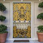 Aotearoa Iwi Ngāti Tama ki Te Waipounamu Trust Door Cover Maori Wharenui House Tribal Pattern