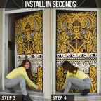 Aotearoa Iwi Ngāti Tama ki Te Waipounamu Trust Door Cover Maori Wharenui House Tribal Pattern