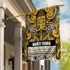 Aotearoa Iwi Ngāti Tama ki Te Waipounamu Trust Garden Flag Maori Wharenui House Tribal Pattern