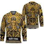 Aotearoa Iwi Ngāti Tama ki Te Waipounamu Trust Hockey Jersey Maori Wharenui House Tribal Pattern