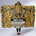 Aotearoa Iwi Ngāti Tama ki Te Waipounamu Trust Hooded Blanket Maori Wharenui House Tribal Pattern