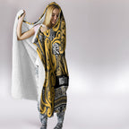 Aotearoa Iwi Ngāti Tama ki Te Waipounamu Trust Hooded Blanket Maori Wharenui House Tribal Pattern