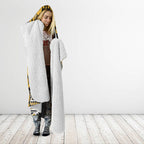 Aotearoa Iwi Ngāti Tama ki Te Waipounamu Trust Hooded Blanket Maori Wharenui House Tribal Pattern