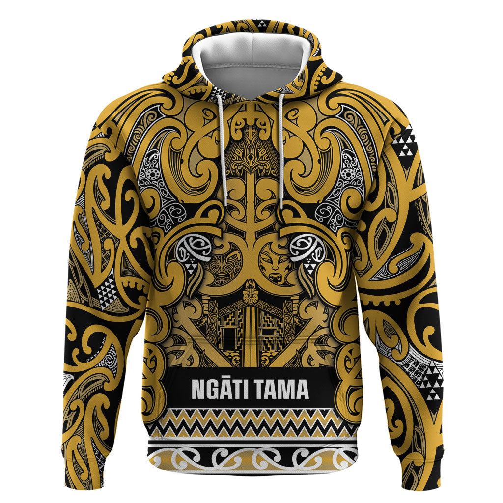 Aotearoa Iwi Ngāti Tama ki Te Waipounamu Trust Hoodie Maori Wharenui House Tribal Pattern