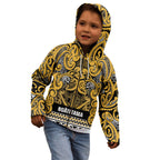Aotearoa Iwi Ngāti Tama ki Te Waipounamu Trust Kid Hoodie Maori Wharenui House Tribal Pattern