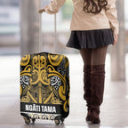 Aotearoa Iwi Ngāti Tama ki Te Waipounamu Trust Luggage Cover Maori Wharenui House Tribal Pattern