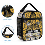 Aotearoa Iwi Ngāti Tama ki Te Waipounamu Trust Lunch Bag Maori Wharenui House Tribal Pattern