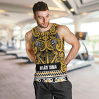 Aotearoa Iwi Ngāti Tama ki Te Waipounamu Trust Men Tank Top Maori Wharenui House Tribal Pattern