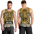 Aotearoa Iwi Ngāti Tama ki Te Waipounamu Trust Men Tank Top Maori Wharenui House Tribal Pattern