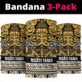 Aotearoa Iwi Ngāti Tama ki Te Waipounamu Trust Neck Gaiter Maori Wharenui House Tribal Pattern