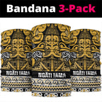 Aotearoa Iwi Ngāti Tama ki Te Waipounamu Trust Neck Gaiter Maori Wharenui House Tribal Pattern