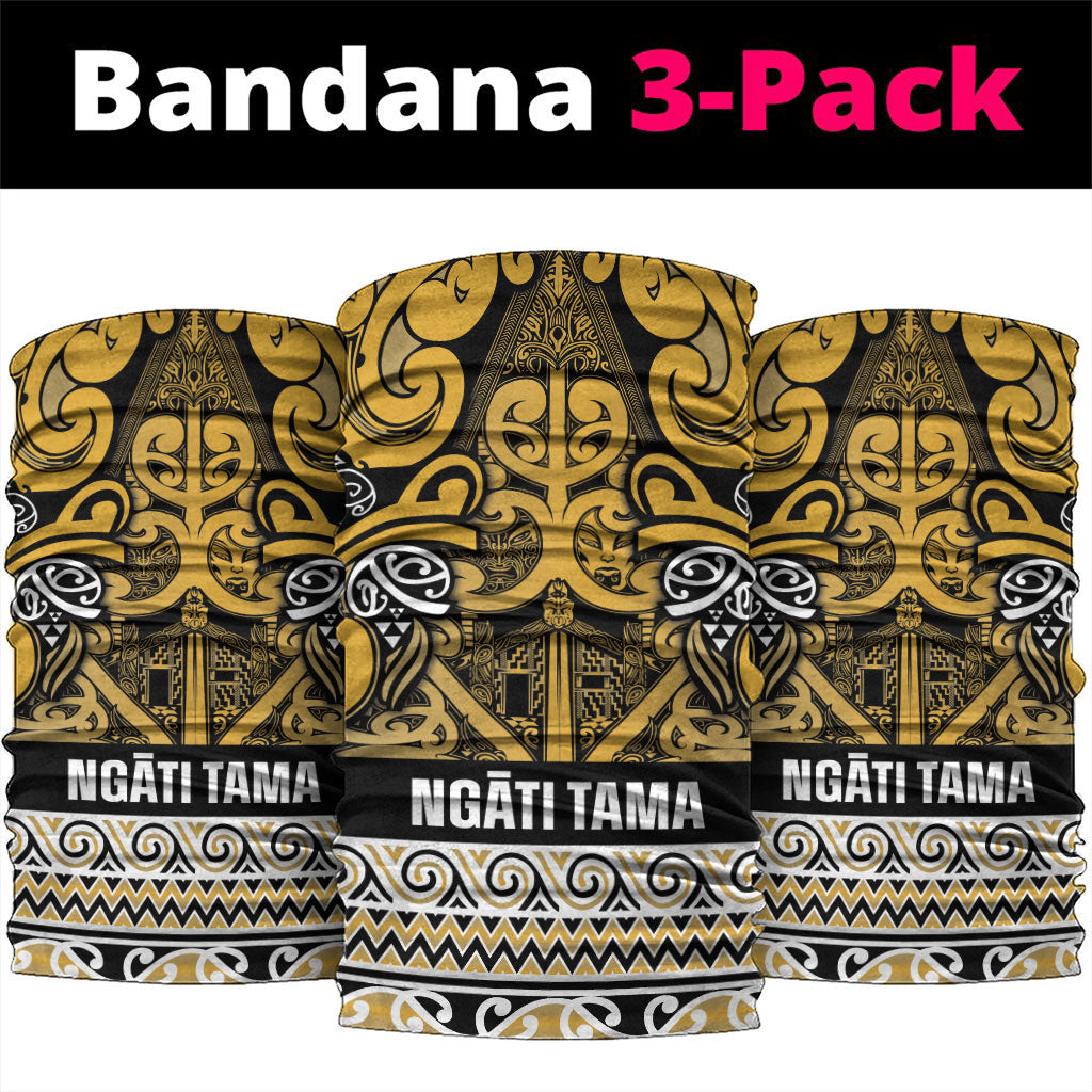 Aotearoa Iwi Ngāti Tama ki Te Waipounamu Trust Neck Gaiter Maori Wharenui House Tribal Pattern