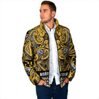 Aotearoa Iwi Ngāti Tama ki Te Waipounamu Trust Padded Jacket Maori Wharenui House Tribal Pattern